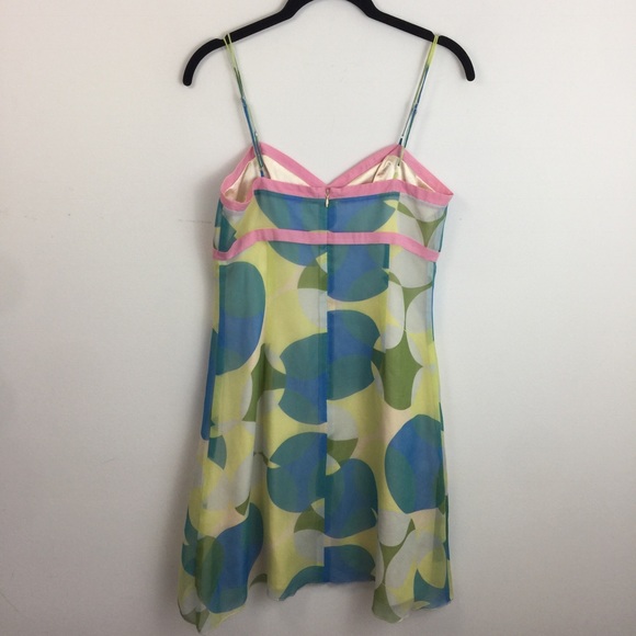 Philip DiCaprio Yellow Abstract Print Silk Dress - Picture 7 of 8